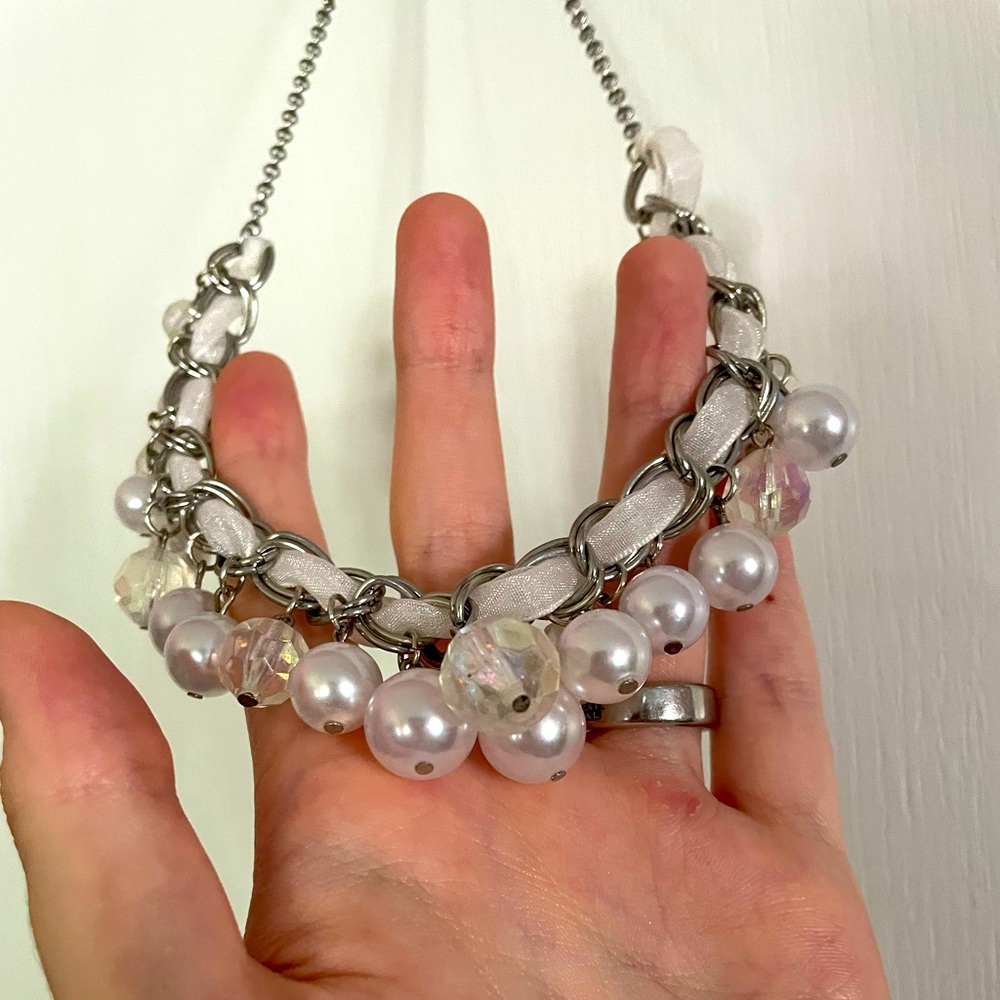 Faux pearl necklace